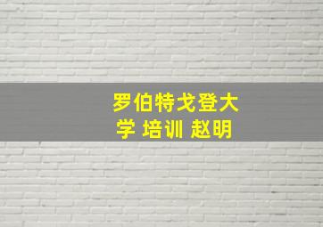 罗伯特戈登大学 培训 赵明